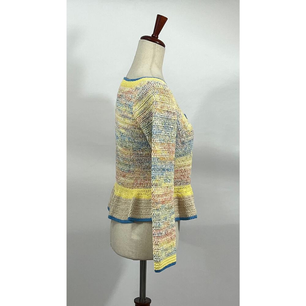 HUNTER BELL Sz XS Guiliana Striped Cotton Knit Cardigan Sweater NEW - Picture 6 of 13